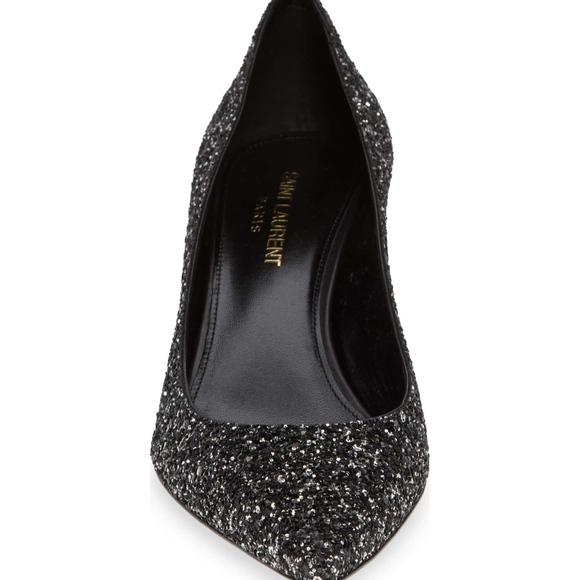 New Authentic SAINT LAURENT Glitter Pump - Picture 5 of 12